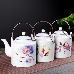 功夫茶水具提梁壶陶瓷器耐热大号家用酒店冷凉泡茶壶茶楼商用单壶