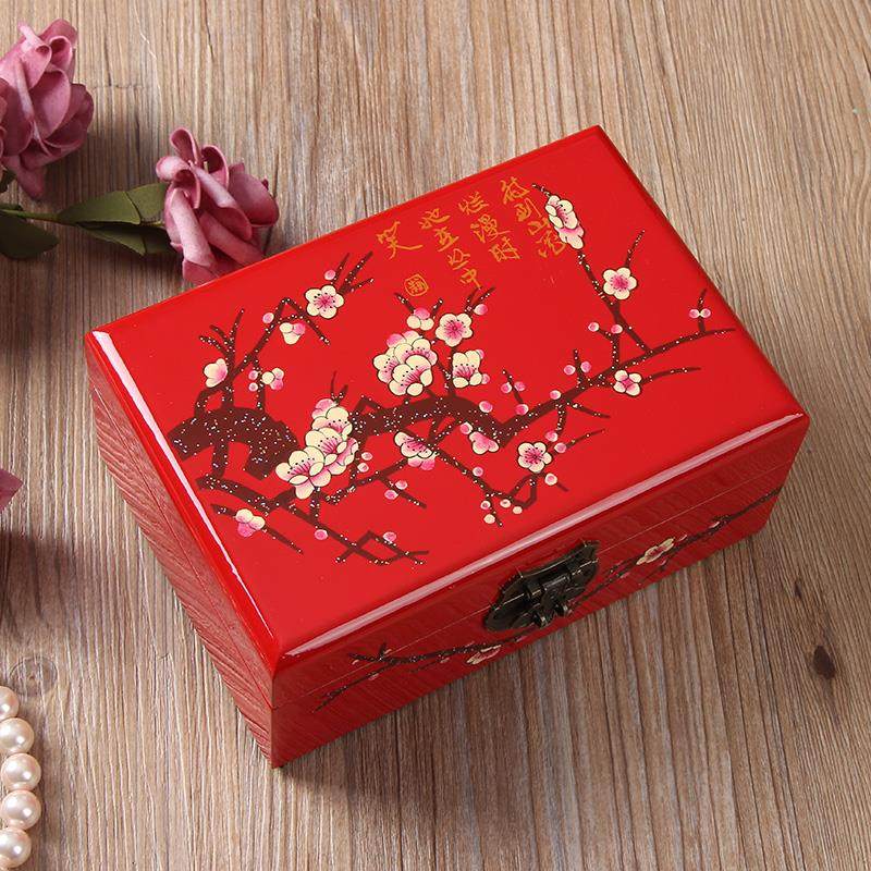 北京漆雕漆器首饰盒饰品盒中国风特色礼品送老外礼物桌面仿古摆件