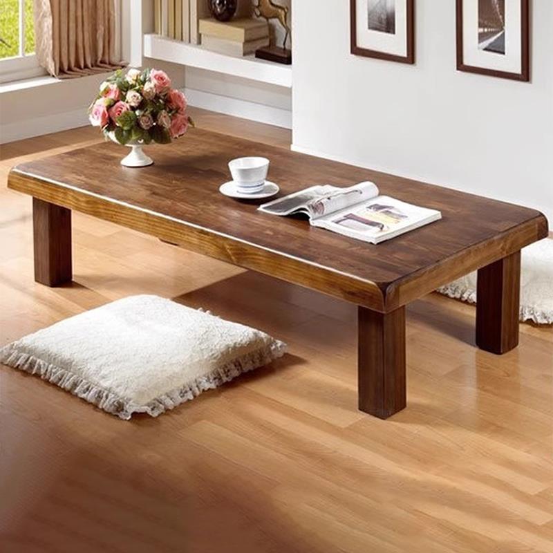 简约客厅阳台飘窗小户型榻榻米矮桌子极简实木茶几日式儿童防撞角