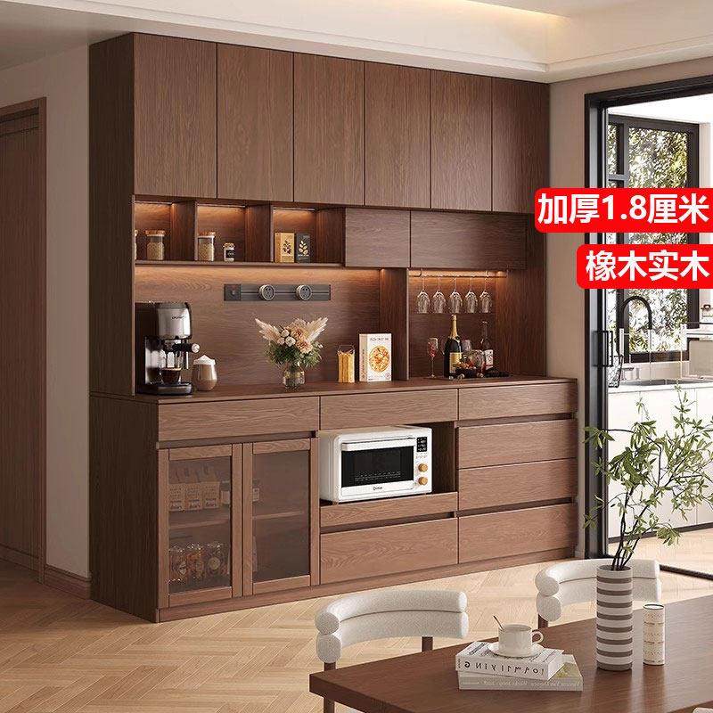 定制橡木实木餐边柜靠墙一体储物柜客厅置物柜茶水柜现代简约酒柜,住宅家具,餐边柜,淘宝优惠券,粉丝福利购,淘宝优惠卷
