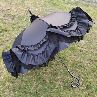 日恋新款宫廷伞鸟笼拱形遮阳伞蕾丝花边lo伞洛丽塔少女心lolita伞