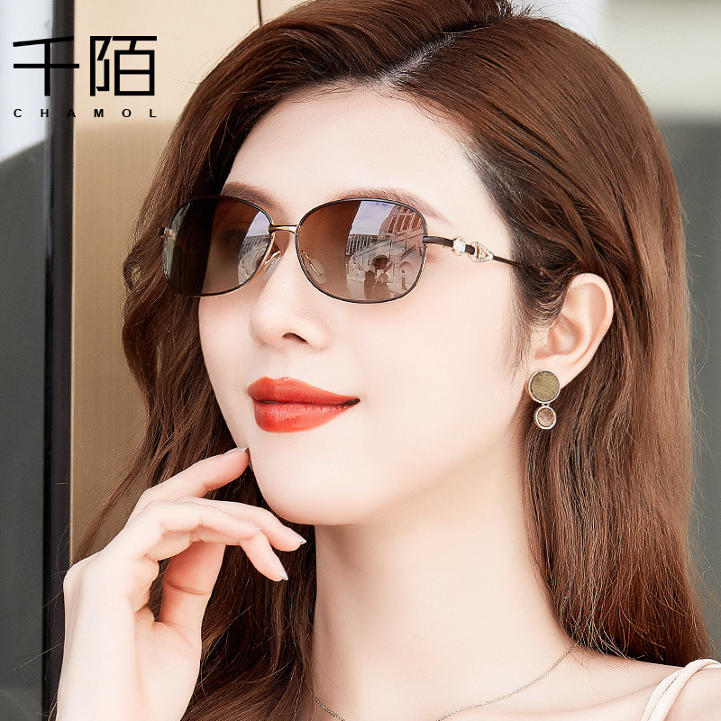墨镜女小脸款小框方形小号码眼镜开车专用偏光镜太阳镜女防紫外线