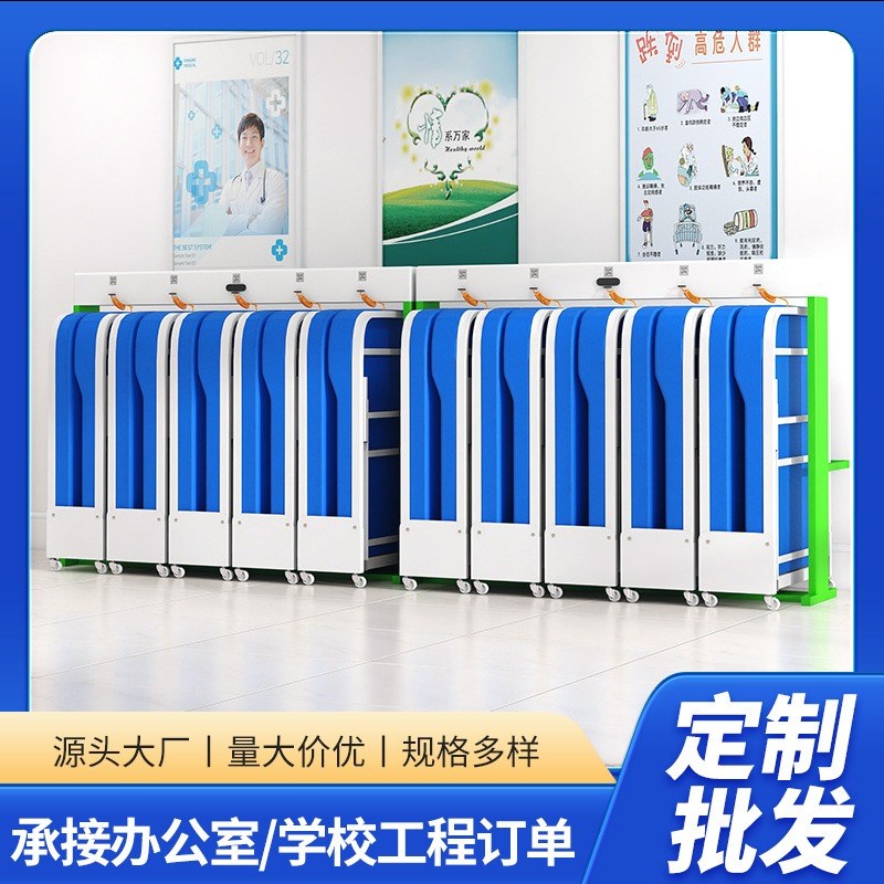 单人折叠床家用单人PU加厚办公室午休折叠床医护可携式医院陪护床