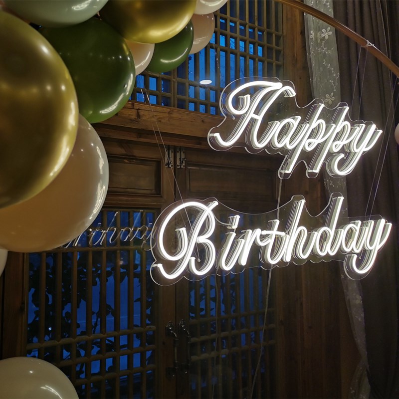 生日快乐led灯牌party派对网红创意背景墙布置发光字母霓虹灯装饰