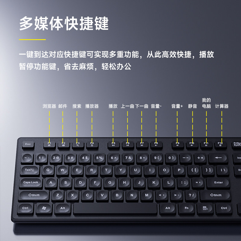 电脑键盘有线男女生游戏办公家用台式机笔记本外接巧克力薄膜键盘