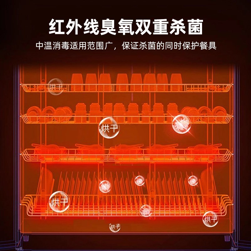 商用消毒柜立式大容量热风循环双门不锈钢餐饮饭店餐具筷消毒碗盘