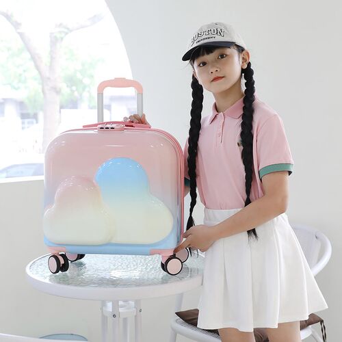 儿童拉杆箱糖果色20寸加厚18寸密码小行李箱万向静音轮登机箱可坐
