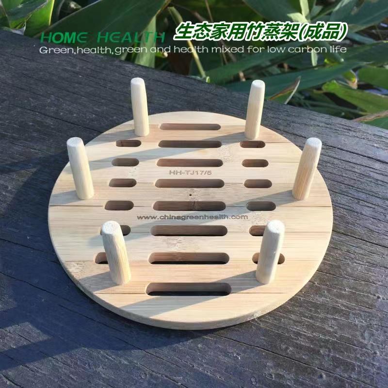 定制竹编家用成品竹蒸架蒸笼高脚带脚隔水竹篦子蒸盘蒸屉加厚蒸格