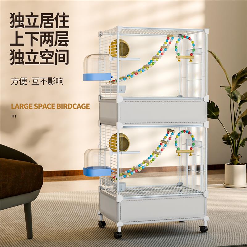 鸟笼鹦鹉专用笼家用专横丝双层玄凤虎皮牡丹豪华鹦鹉笼子大号别墅