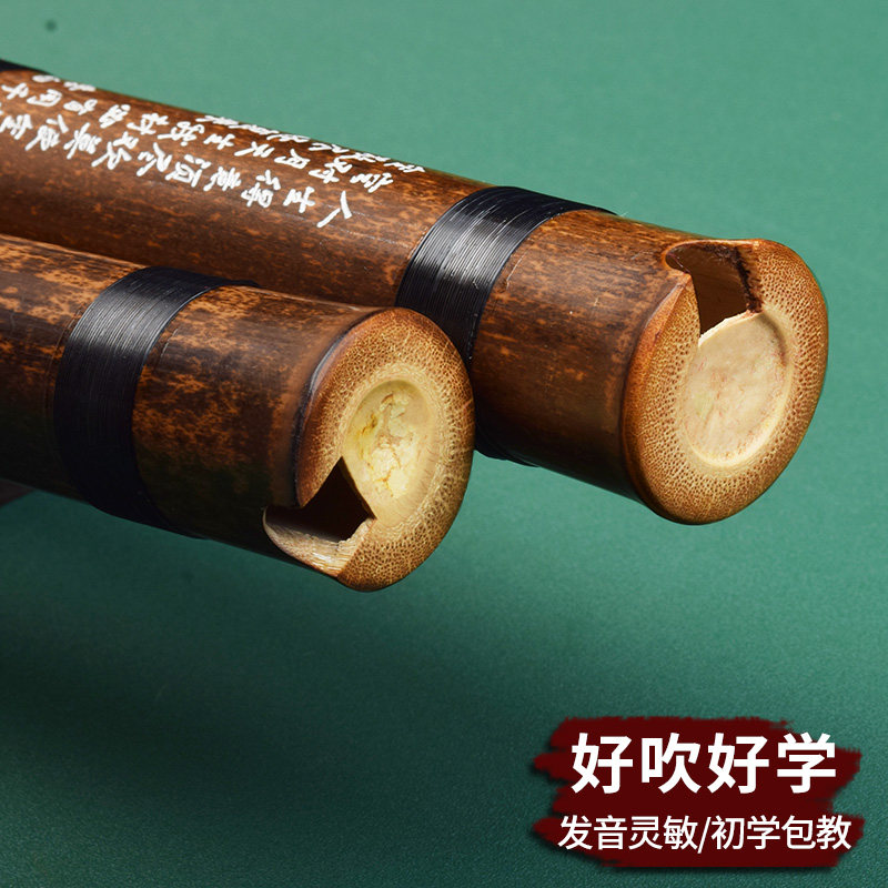 萧乐器八孔箫一节箫笛洞萧F紫竹箫初学者二节长洞萧G调短箫古风