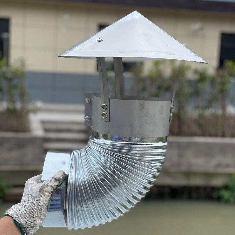 不锈钢室外防雨帽烟囱防风帽烟筒盖烟管罩管道烟帽朝天上排气向上