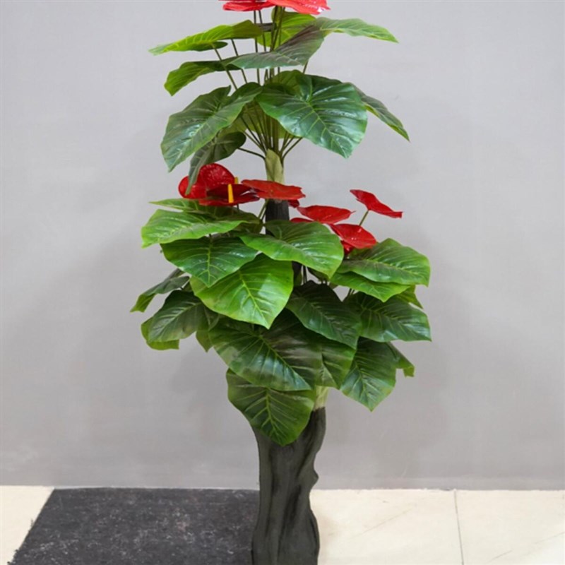 假树蝴蝶兰花鸿运当头仿真植物落地盆栽大型客厅盆景假花树塑料花