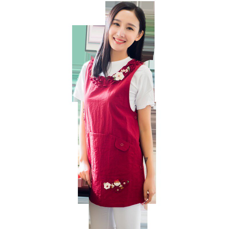 久丽夏季家居无袖背心防水围裙女款厨房烧饭衣家务清洁防污包邮