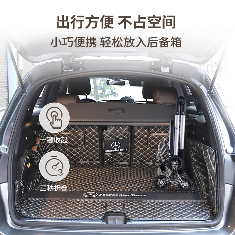 家用轻便折叠购物车 铝合金材质爬楼梯手拉车 蓝叶防水袋设计买菜