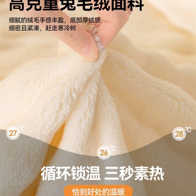加厚兔毛绒毛毯办公室午睡披肩毯子牛奶绒空调午休沙发盖毯小被子
