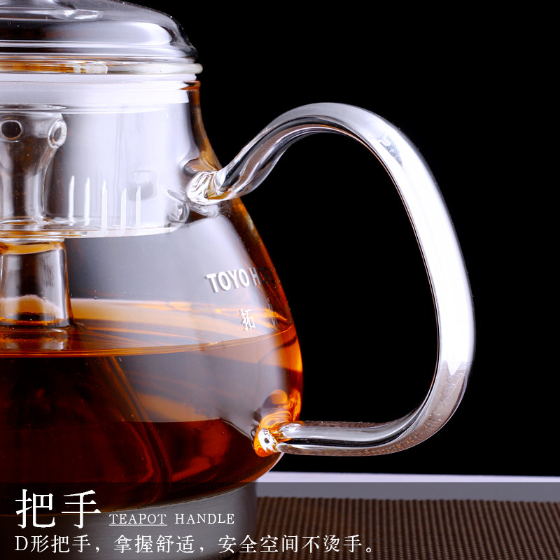 玻璃蒸茶壶电磁炉专用 加厚耐热玻璃蒸茶器煮茶壶 白茶蒸汽煮水壶