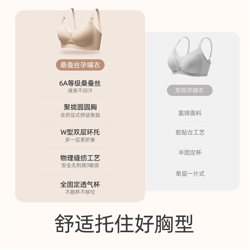 聚拢防下垂哺乳内衣产后喂奶专用可睡觉穿孕妇母乳文胸收副乳胸罩