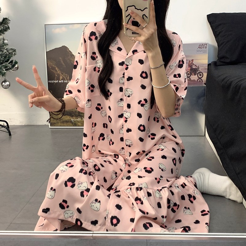 冰丝睡裙女款夏2025新款大码胖mm孕妇夏季薄款真丝睡衣长款连衣裙