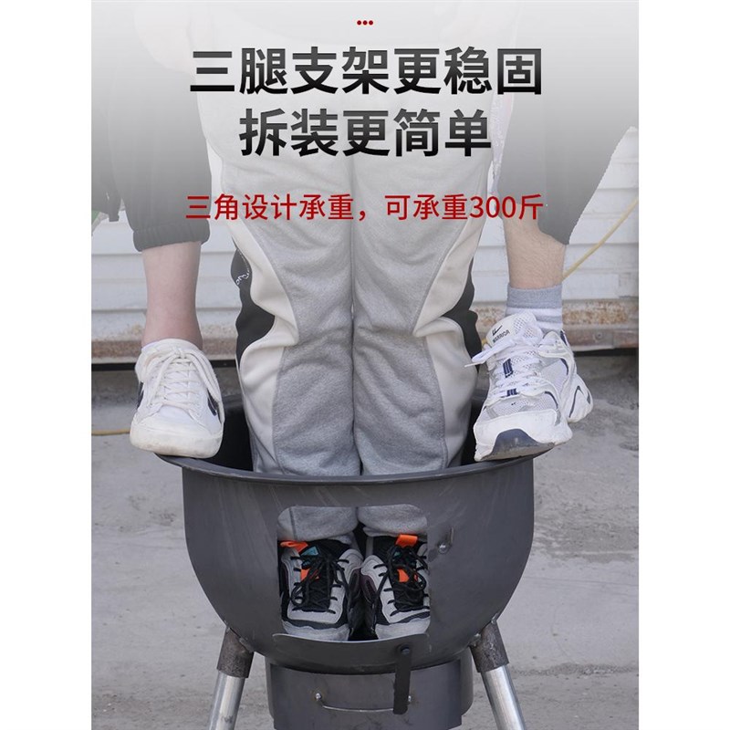 铁桶炉子柴火取暖炉烧柴烧烤炉生铁特厚款烧饭材火铁锅炉室外烧水