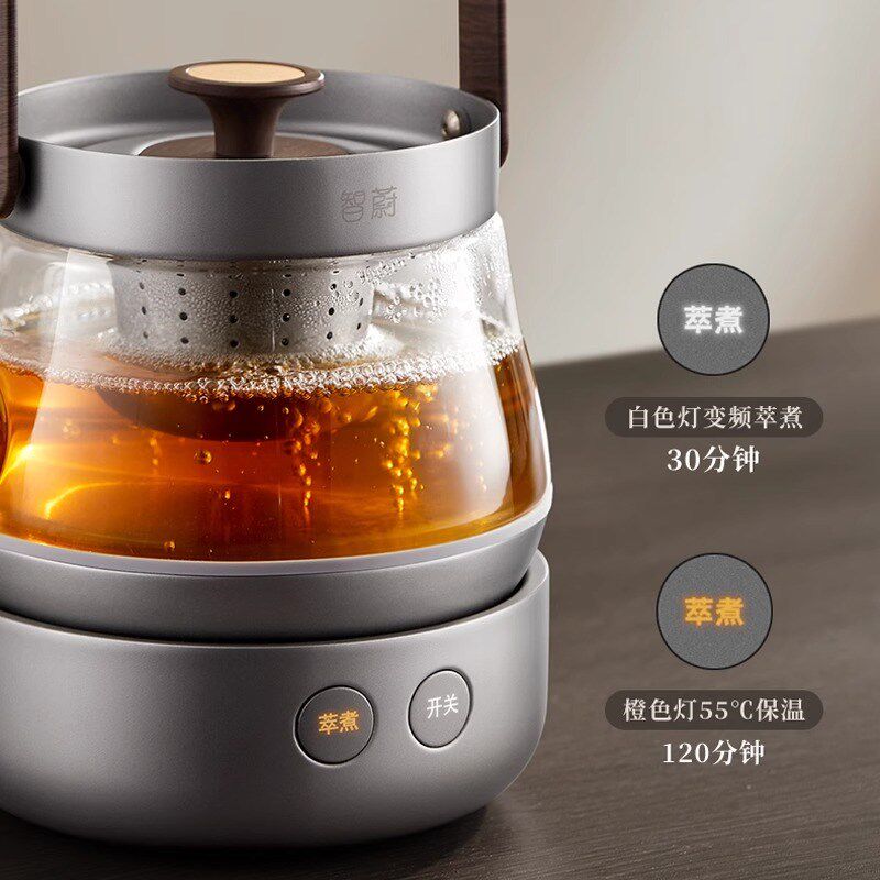 智蔚玻璃纯钛电热煮茶壶恒温烧水煮茶壶茶炉家用全自动小型煮茶器