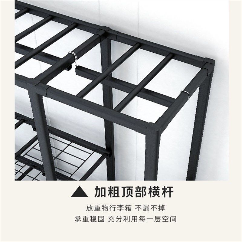 折叠碳钢免安装简易布衣柜衣橱家用宿舍出租房全钢架卧室一体式