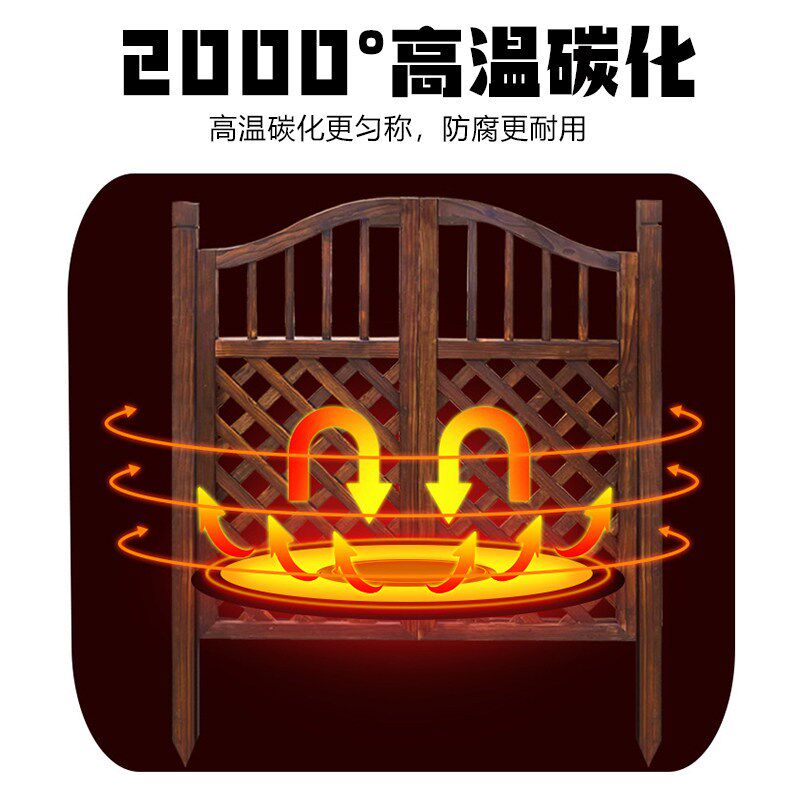 防腐木栅栏门围栏花园护栏庭院篱笆门单开门实木网格隔断腰门定制