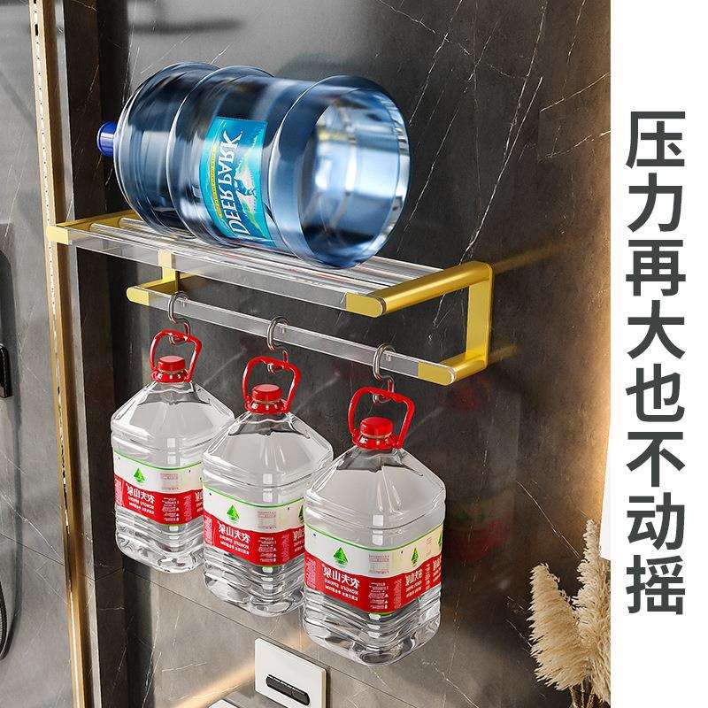 亚克力卫生间毛巾架厕所金色太空铝浴巾架浴室免打孔毛巾挂件套装