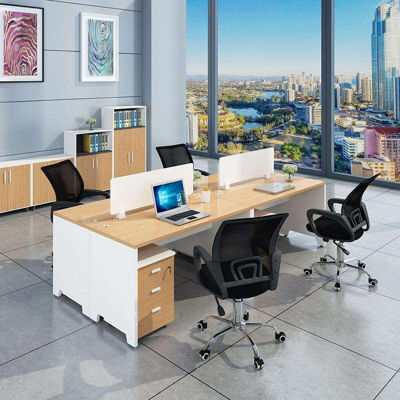 职员办公桌桌椅组合简约现代四人位卡座办公室屏风家具工位员工位