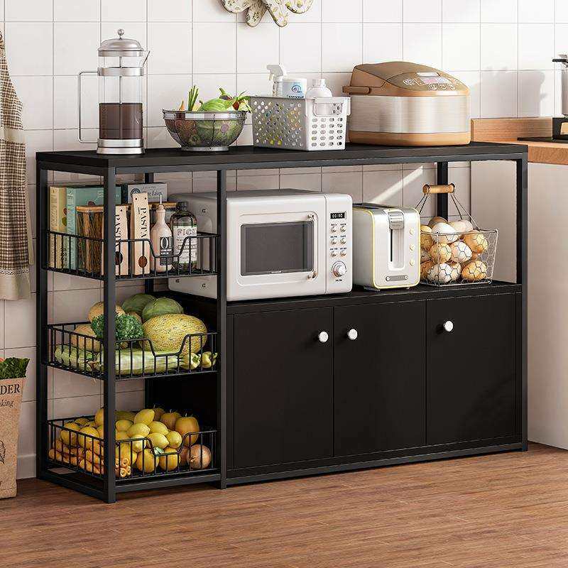 落地式厨房置物架家用切菜桌微波炉电器储物柜多功能锅具收纳架子