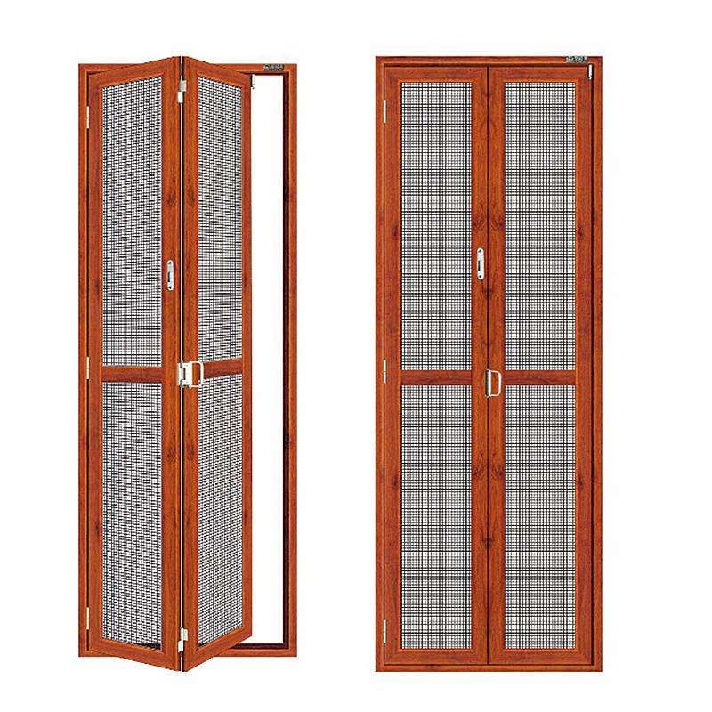 K31C深圳金刚网折叠纱门铝合金防盗防蚊虫纱窗门平开折叠式纱网门