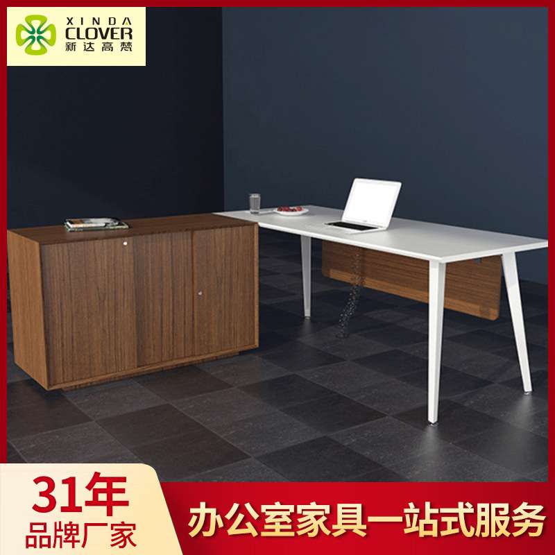 佛山厂家 L型组合办公桌单人电脑办公桌主管经理班台办公家具图片