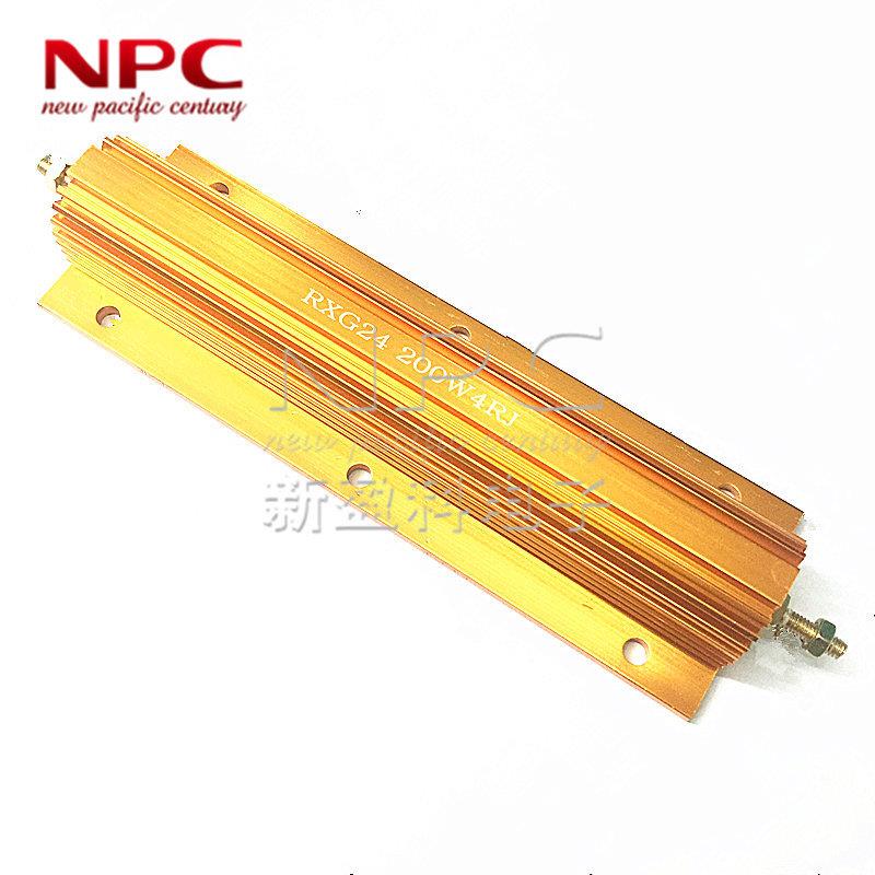 大体积黄金铝壳电阻RX24-200W1KJ体积：29x52x165mm大功率
