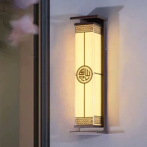 太阳能壁灯别墅庭院大门中式壁灯酒店门头灯户外免接线防水壁灯