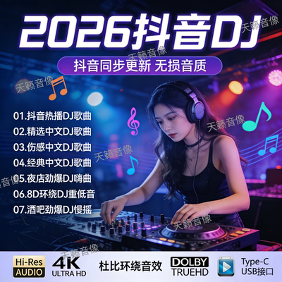 抖音DJ嗨曲劲爆重低音车载U盘