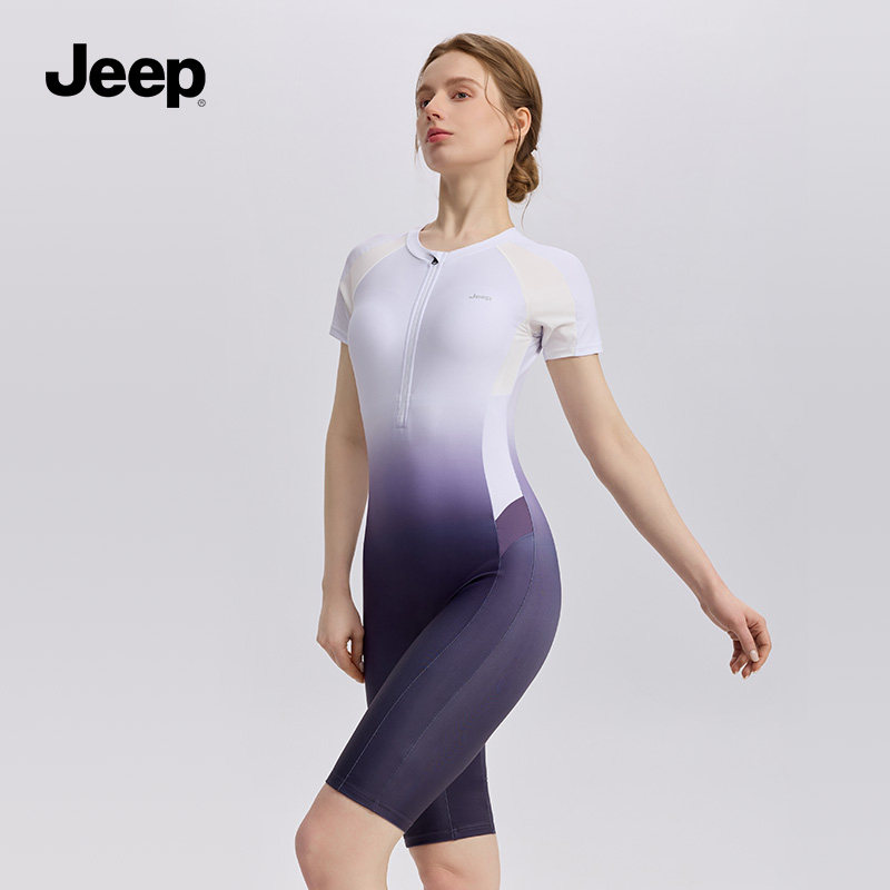Jeep泳衣女连体游泳衣专业竞速