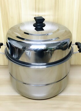 ZHX-34-40cm双篦蒸锅 不锈钢加厚二层蒸锅家用蒸馍蒸鱼锅商用汤锅
