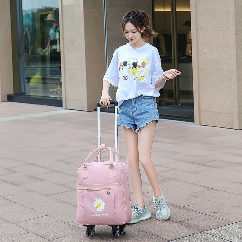 新款可登机万向轮拉杆箱女行李包短途旅游轻便手提可背万向轮拉杆