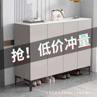 纯实木鞋柜带门家用门口大容量简约2024新款入户门鞋架阳台储物柜