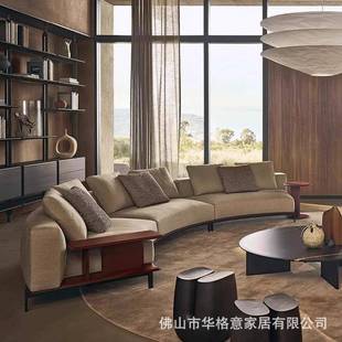 意式极简异形半圆布艺沙发客厅大平层设计师布雷拉Brera弧形沙发