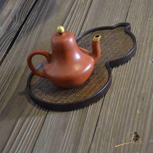 宋席 小茶托杯托托盘茶台茶席 壶承干泡台 葫芦竹茶盘干泡盘