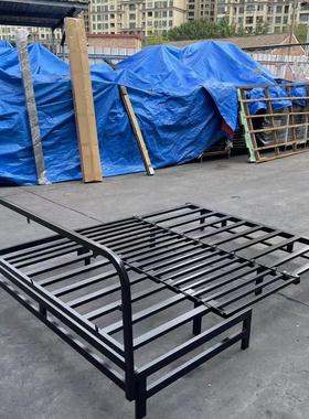 员工宿37959舍床上下铺铁床双人 学校生铁高艺学床低床工地工人铁