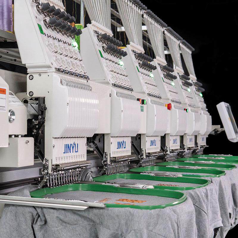 J IYUN/JY1206 全商用自动电脑6头平绣帽绣花机高速绣花机