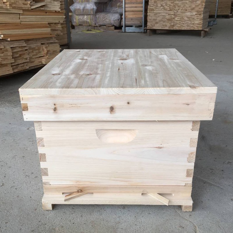 中蜂蜂箱十框箱不煮蜡杉木蜂箱十框标准蜂箱双面抛光养蜂工具用品