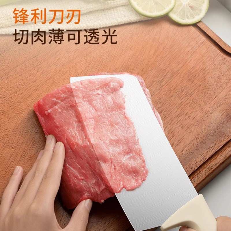 刀具套装抗菌不锈钢白色刀具厨房套装家用刀具磨刀器削皮器砍骨刀