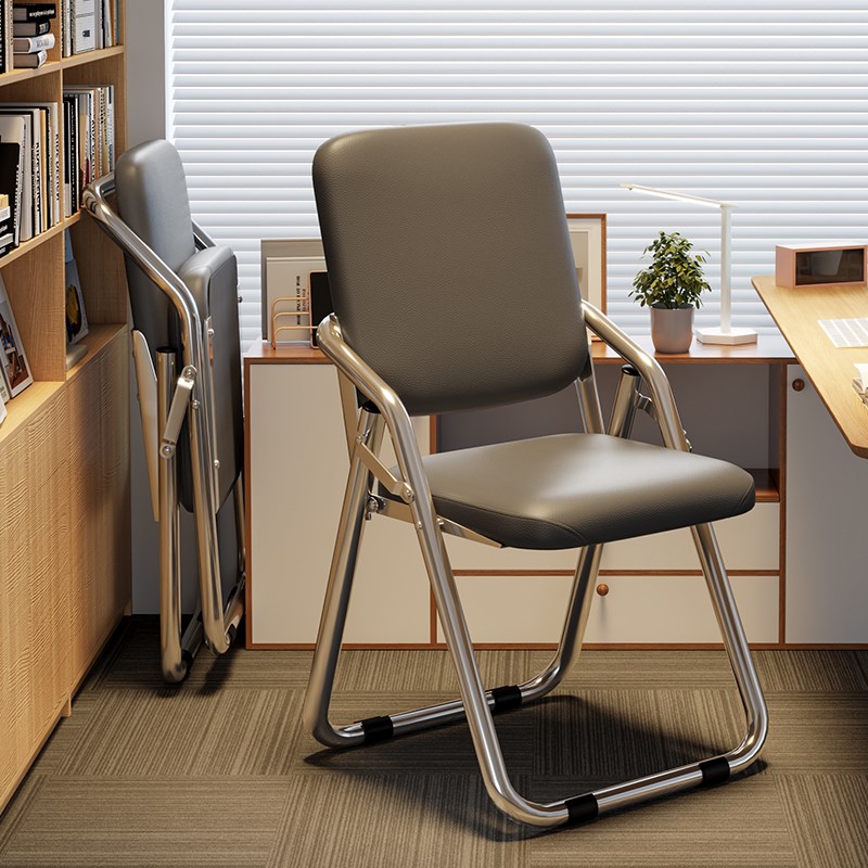 折叠电脑椅舒适久坐简易凳子家用书桌靠背椅宿舍椅子办公培训座椅