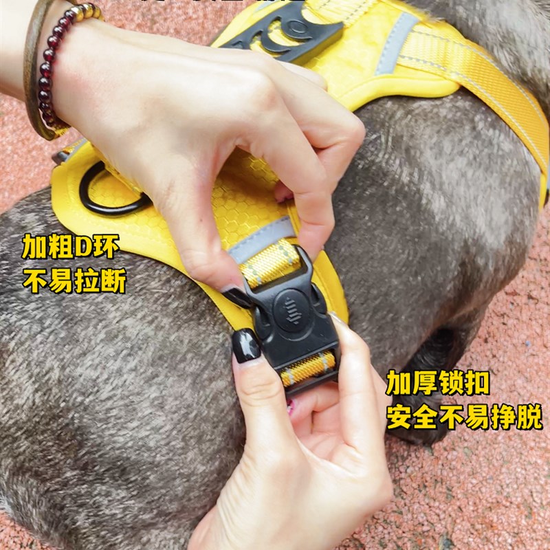 驼驼家 宠物胸抱婴袋牵引绳法斗柯基中小型犬背心式防爆冲遛狗绳