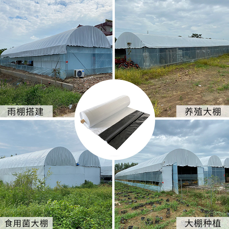 进口抗老化加厚养殖大棚塑料膜遮光隔热防晒黑白膜鸡鸭防渗反光膜
