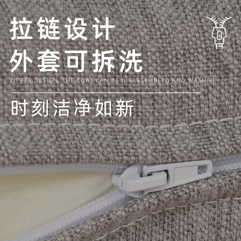 实木沙发靠垫一体硬海绵大靠背客厅布艺沙发后靠枕罩中式红木单人