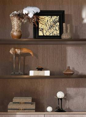 侘寂风样板间客厅书房书柜书架摆件电视柜民宿高级感软装饰品组合