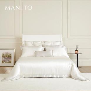 MANITO 床单床笠真丝四件套简约舒适大气桑蚕丝床品 曼尼陀Duet